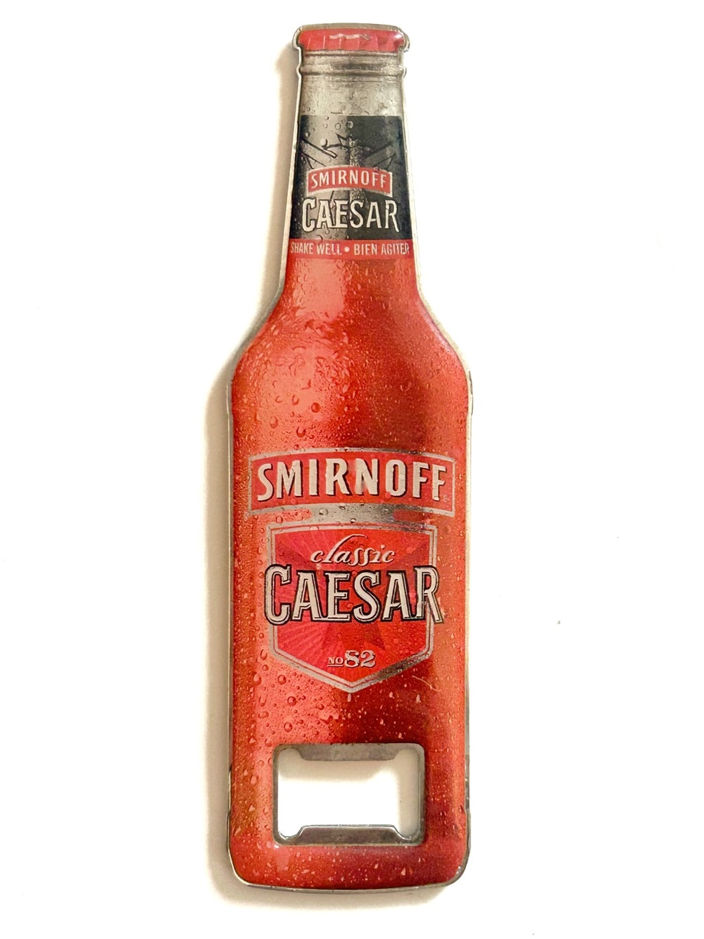 Smirnoff Classic Caesar Beer Bottle Opener Magnet Red Fridge Fathers Day Dad Bar